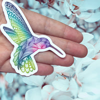 Zen-tangle Hummingbird Sticker