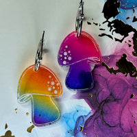 Mushies Earrings in rainbow magic