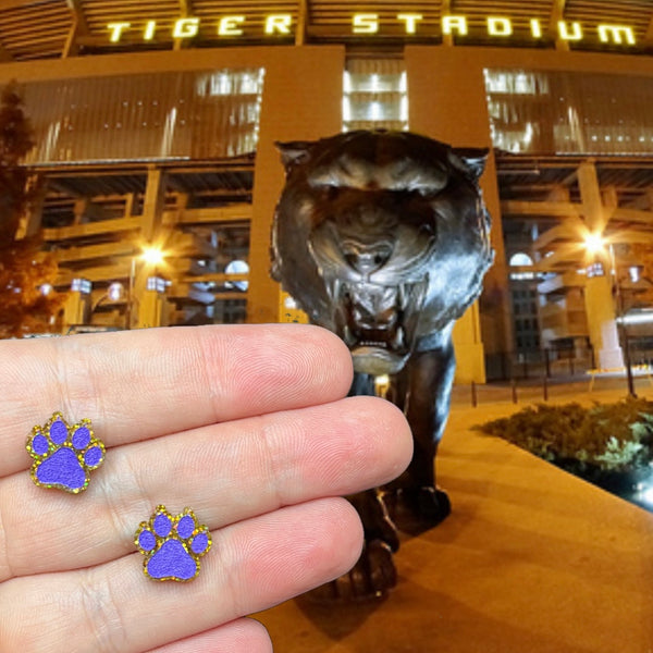 Geaux Tigers Earrings - Studs