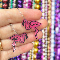 Pink Flamingo Earrings - Bubblegum